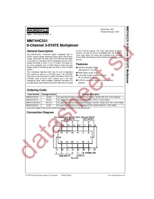 MM74HC251SJX datasheet  